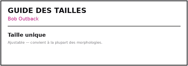 Guide des tailles Bob Outback
